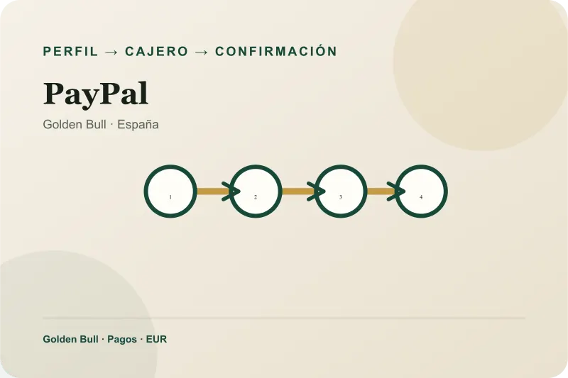 Pasos de PayPal en el cajero de Golden Bull
