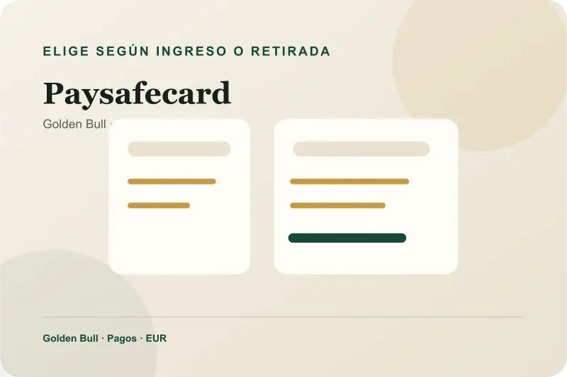 Comparación de rutas de pago para Paysafecard