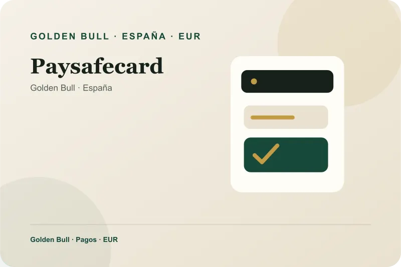 Paysafecard: ruta de pago Golden Bull