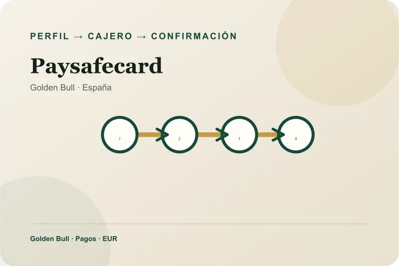 Pasos de Paysafecard en el cajero de Golden Bull