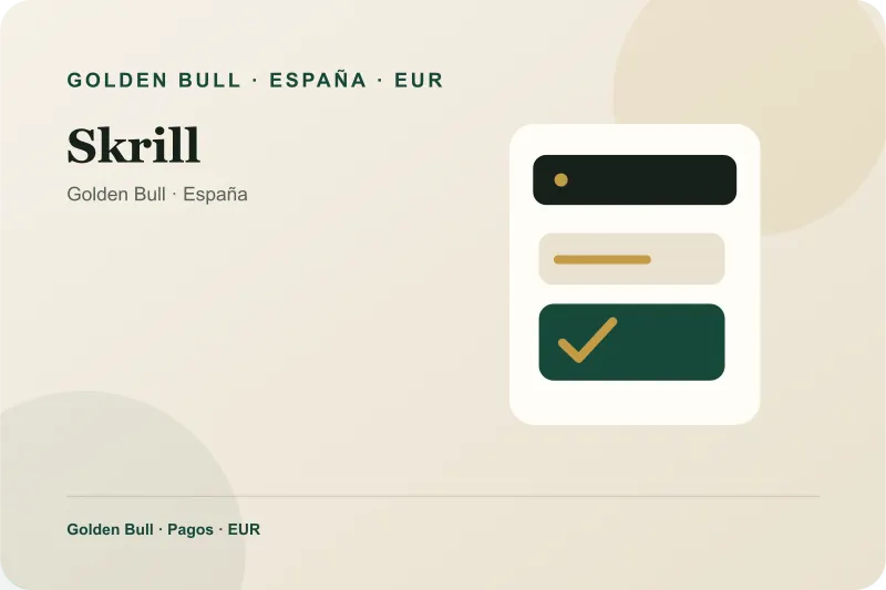 Skrill: ruta de pago Golden Bull