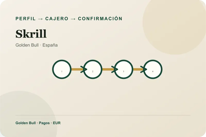 Pasos de Skrill en el cajero de Golden Bull